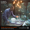 LEDVANCE Sylvania LED Vintage Filament G30 Globe Light Bulb, 60W = 6.5W, Medium Base, Dimmable, Amber Glow - 2 Pack (40191)