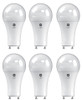 (6 bulbs) GE 46666 A21 LED Light Bulb, 15 watts, 1600 lumens, 2700K warm white, plug-in GU24 base