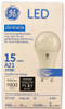 (6 bulbs) GE 46666 A21 LED Light Bulb, 15 watts, 1600 lumens, 2700K warm white, plug-in GU24 base