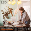 (4 bulbs) LEDVANCE Sylvania LED Vintage Filament G30 Globe Light Bulb, 60W = 6.5W, Medium Base, Dimmable, Amber Glow 