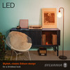 (4 bulbs) LEDVANCE Sylvania LED Vintage Filament G30 Globe Light Bulb, 60W = 6.5W, Medium Base, Dimmable, Amber Glow 