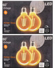 (4 bulbs) LEDVANCE Sylvania LED Vintage Filament G30 Globe Light Bulb, 60W = 6.5W, Medium Base, Dimmable, Amber Glow 