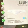 Hubbell LiteBox LBEB4A6L35K9 WH LED Downlight Retrofit Kit, Adjustable Eyeball, 4 inch round, 3500K, 630 lumens, 9.5 watt, Dimmable Directional Downlight