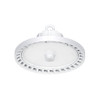 Hubbell Industrial Lighting Round UFO LED High Bay CRN-50MV-EDU-FP-OCS, 100 watts, 11000 lumens, 5000K, 120-277V, 6’ Power Cord, Frosted Polycarbonate lens, Microwave Occupancy Sensor, Dimming