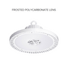 Hubbell Industrial Lighting Round UFO LED High Bay CRN-40MX-EDU-FP-OCS,  240 watts, 27,000 lumens, 4000K, 120-277V, 6’ Power Cord, Frosted Polycarbonate lens, Microwave Occupancy Sensor, Dimming