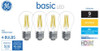 (4 bulbs) GE basic LED A15, Dimmable, 60 watt equivalent, 500 lumens, soft white LED ceiling fan Light bulb