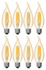 (case of 8 bulbs) GE Lighting Vintage Style LED Decorative Light Bulbs, 5.5 Watts (60 Watt Equivalent) Warm Candle Light, Amber Glass, Medium Base, Dimmable  