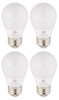 (4 bulbs) GE 32275 LED Daylight A15, 40 watt equivalent, 300 lumens, 5000K Daylight A15 Ceiling Fan/Appliance frosted finish medium base Dimmable LED Light Bulb