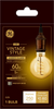 GE 36731 Vintage Style LED Light Bulb, G25 Globe, Amber finish, Meandering Spiral filament, medium base, Dimmable