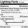 (case of 6) GE 66112 LED12DP38S830/25  Narrow Flood LED PAR38 Light Bulb, 3000K, 700 lumens, medium base, dimmable
