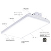 Hubbell Industrial CHB2-50LX-FA-EDU LED High Bay Light, White, 11400 lumens, 88 watts, 24 inch LED Linear High Bay, Dimmable, Frosted Acrylic Lens