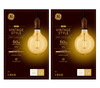 (2 bulbs) GE Lighting 42184 Clear Finish Light Bulb Dimmable LED Vintage Style G40 5.5 (60-Watt Replacement), 400-Lumen Medium Base, Amber Glass