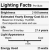 (case of 24) GE 45757 Fluorescent T8, 36 inch, 25 watt, 2150 lumens,  4100K Cool White, Ecolux, Starcoat, Medium Bi-Pin (G13) base 3-ft linear Fluorescent, F25T8/SPX41/ECO
