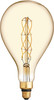 GE Lighting Large Vintage Warm Candle Light LED PS52, Amber Glass, 6.5 watts, Glorious Spiral Weave Filament, 350 lumens, PS52 Pear-Shaped LED Light Bulb, Dimmable