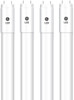 (4 tubes) GE Lighting T8 LED Tube Type A, 48 inch, 15 watt, 1800 lumens, 5000K Sunshine Cool White, fast and easy LED upgrade for 4-ft T8 fluorescent lamp, 