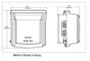 EATON WIU-2X Extra Duty while-in-use weather protective cover, 2-Gang, Self-Closing Weatherproof Cover, Clear, with Gasket, includes 4 inserts