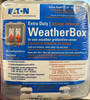 EATON WIU-2X Extra Duty while-in-use weather protective cover, 2-Gang, Self-Closing Weatherproof Cover, Clear, with Gasket, includes 4 inserts