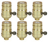 (quantity of 6) EATON Wiring 917ABD-BOX Medium Base Lamp Holder Adapter, Turn Knob metal Lamp Holder Adapter, medium screw base, 250w rated