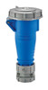 Eaton Arrow Hart AH420C9W Water-Tight Pin and Sleeve Connector, 20A, 250V, 3 Pole, 4 Wire, Grounding, 3-Phase, Watertight, Blue Nylon, Female, IP69K & IP67