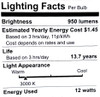(2 bulbs) GE LED PAR30 long neck, Indoor Spotlight, warm white HD, 75 watt equivalent, Dimmable, 950 lumens, uses only 12 watts, LED Spotlight Light Bulb