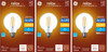 (3 bulbs) GE Relax LED G30 Vanity Globe, soft white,  6 watt,  500 lumen, 2700K Dimmable LED Light Bulb, medium base