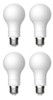 (4 bulbs) GE Relax/Refresh LED A19 color select light bulb, choose either soft white relax or cool white refresh, toggle switch on bulb, HD Light, 450 lumens, dimmable, medium base 