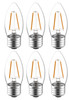 (6 bulbs) GE Reveal LED Decorative Light Bulb, 60 Watt equivalent, 500 lumen, 5 watt, reveal HD ligh, most beautiful, dimmable, medium base LED chandelier Light Bulb