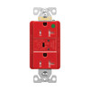 Eaton Wiring TR8362RDS 20 Amp Surge Protection Receptacle with Audible Alarm and LED Indicators, Red, Hospital Grade Tamper Resistant, 
