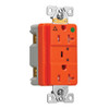Eaton TRIG8362RNS 20 Amp TVSS Surge Protection Duplex Receptacle w/Alarm and LED Indicators, Hospital Grade, Tamper Resistant, Orange w/ LED indicators to verify surge protection & ground, 20A 125V
