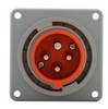 Eaton Arrow Hart AH420B12W Pin and Sleeve Inlet, Orange, IP69K Rated, #12-#10 AWG, 20A, Extra Heavy-Duty, 125/250V, Three Pole, Four Wire