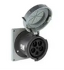 Eaton Arrow Hart AH530R5W Pin and Sleeve Receptacle, 30 Amp, 4 pole 5 Wire, 600V, Black, IP69K, IP67
