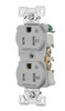 (case of 10) Eaton TR5362CDGY Heavy Duty Industrial Specification Duplex receptacle, Dual Control, 20 Amp, Tamper Resistant, Auto Grounding, GRAY, 2 Pole 3-Wire, 125V