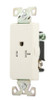 Eaton TR6350LA Heavy Duty Industrial Grade Decorator single receptacle, 20 Amp, 125V, tamper resistant, auto grounding, Light Almond