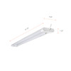 (quantity of 4) Sylvania 4ft Shop Light with LightSHIELD Technology, Germicidal, 40W, 4000 Lumens, Non-Dimmable, On/Off Pull Chain, Linkable, 4000K, Cool White (75751)