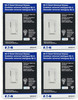 (case of 4) Eaton WFD30-W-BX-L Wi-Fi Smart Universal Dimmer Works with Alexa, White, Control your Lights From Anywhere