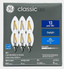 (pack of 6) GE Lighting Classic LED Decorative Chandelier Bulb, Candelabra Base, 5 watt, 500 lumen, Dimmable, Daylight 5000K