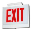 Signify Chicago  Approved CSE Series Exit Sign, CSEE1RWW,  LED Steel exit sign with battery, White with Red Letters, Chloride