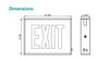 Signify Chicago  Approved CSE Series Exit Sign, CSEE1RWW,  LED Steel exit sign with battery, White with Red Letters, Chloride