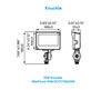Keene SlimFlood LED Flood Light SF15-SCT-K-G2-10-BZ, field selectable color temperature (3000K, 4000K, 5000K), 15 watt, 2175 lumen, knuckle mount, bronze