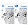GE wef, (4-Pack) Appliance Clear Light 40w, A15 Bulb Type, Medium Base, 415 Lumens, Soft White, 4 Pack, 4 Count (Pack of 1), 15206