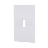 (quantity of 20) EATON PJS1W Arrow Hart PJS1W Mid Size ScrewLess Wall Plate, 1 Gang, 4-7/8 in L X 3-1/8 in W X 0.08 in T, White