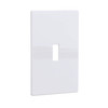 (quantity of 20) EATON PJS1W Arrow Hart PJS1W Mid Size ScrewLess Wall Plate, 1 Gang, 4-7/8 in L X 3-1/8 in W X 0.08 in T, White