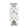 EATON TRAFCI20W Tamper Resistant Arci Duplex Receptacle, 125 Vac, 20 A, 2 Pole, 3 Wire, White