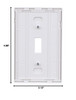 EATON PJS1W Arrow Hart Pjs1 Mid Size ScrewLess Wall Plate, 1 Gang, 4-7/8 in L X 3-1/8 in W X 0.08 in T, White