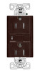 Eaton TRAFCI15B 15 Amp Tamper Resistant AFCI Receptacle, Brown Finish, 2-pole, 3-wire grounding