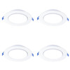 (case of 4) Lightolier LED  Gimbal Downlight, 4 inch round, 700 lumen, 11 watt, TRIAC dimming to 5 percent, Field Selectable Color Temperature, GB4R7ESCT1W, 120V, White
