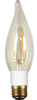GE Lighting 33031 LED Vintage Chandelier Light Bulb with Medium Base, 3-Watt, Soft White, 1-Pack, Amber Glass