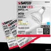 Satco LED PAR38 Lamp 11.5W 90W Equivalent 3000K Soft White 90+ CRI 40° Beam Angle Dimmable Medium Base 120V Clear Finish – Part S22216 (2 Pack)