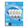 GE Lighting LED Light Bulb, A19, 60-Watt Replacement, Daylight, 4-Pack LED Light Bulbs, Medium Base, Dimmable