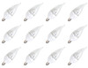(case of 12) GE 75553 - Candle Tip LED Light Bulb, 4 watt, 250 lumen, Chandelier Bulb with Candelabra base, Dimmable, 2400K warm white